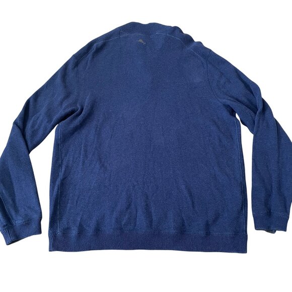 Tommy Bahama 1/4 Zip Pullover Men's Size XL Reversible Blue Green Sweatshirt - Picture 6 of 6